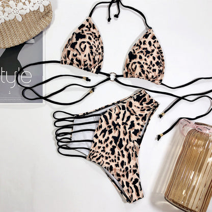 Leopardo rašto bikinis