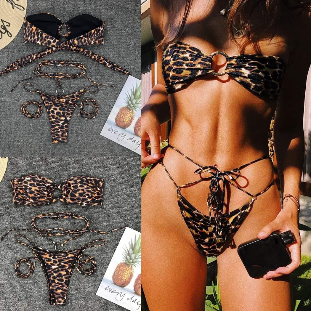 Leopard 2 piece bikini